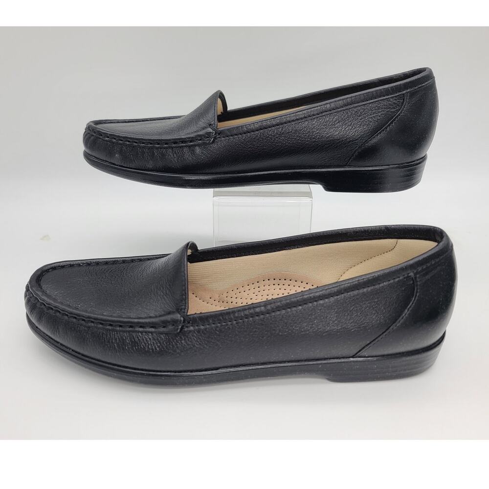SAS Simplify Slip-On Leather Moccasin Loafer Black Tripad Comfort Size 9.5 S Box - Picture 5 of 8